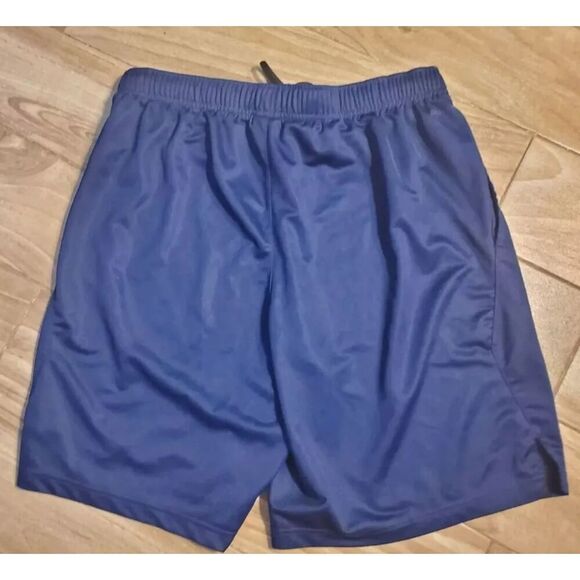 Nike Dri-fit Men's Shorts Navy Blue Drawstring XXL Embroidered Black Swoosh Logo - Picture 5 of 6